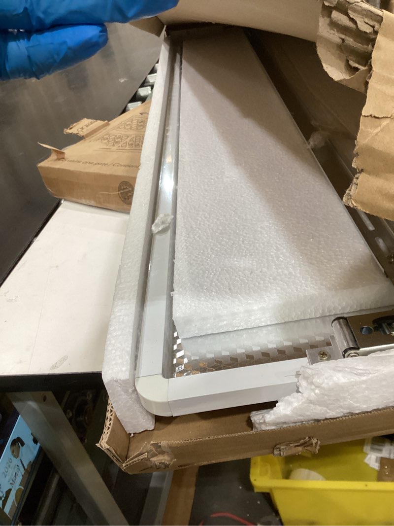 Condition photo showing As Is for Hideaway Closet Mirror, Retractable Full Length Mirror, 51" x 16" Wall Mounted Mirror, Suitable for Bedroom, Locker Room, Cloakroom - White