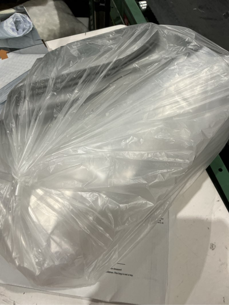 Condition photo showing As Is for mattress vacuum bag for moving, vacuum seal mattress bag for memory foam or inner spring mattresses, compression and storage for returns, leakproof valve and double zip seal (queen/full/full-xl) queen/full/full-xl clear