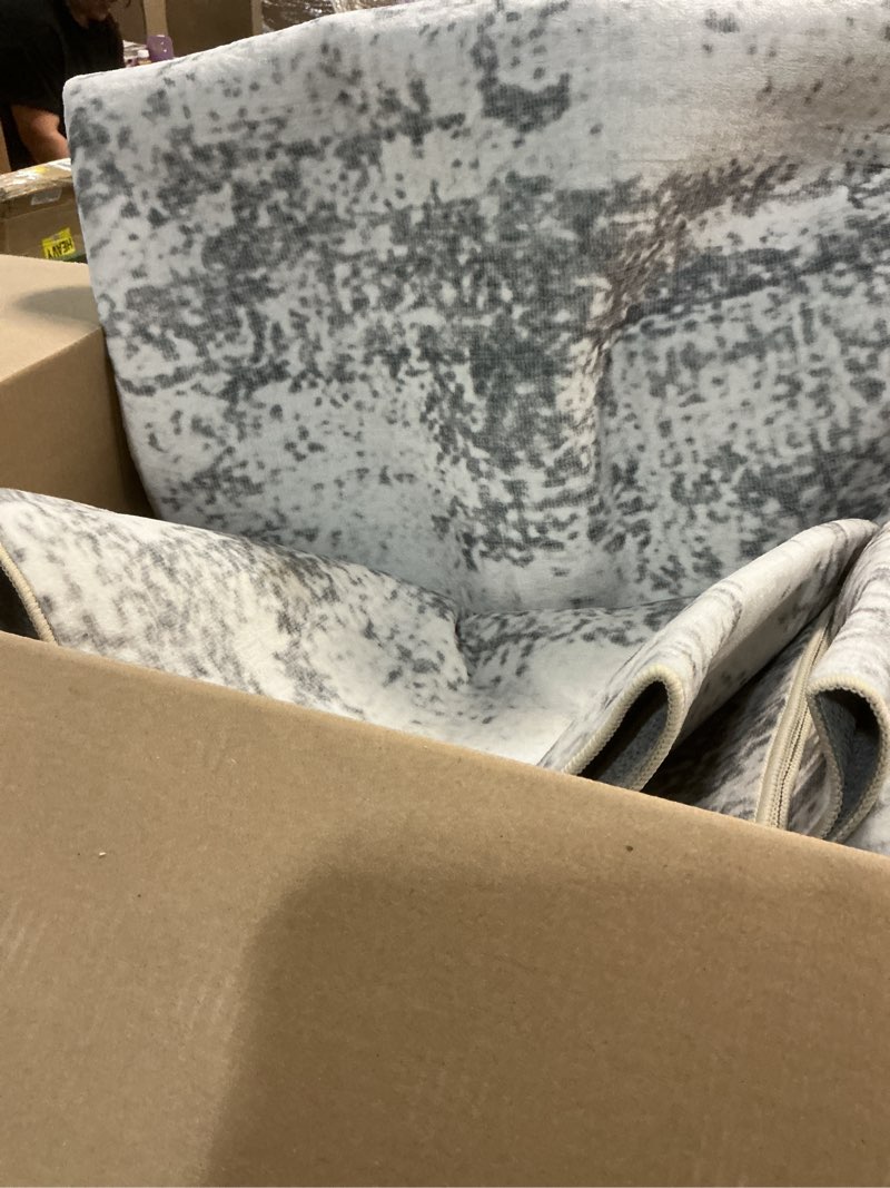 Condition photo showing Good Condition for 6x9 area rugs for living room - washable rug modern abstract soft large neutral non-slip carpet indoor floor stain resistant thin carpets for bedroom dining room farmhouse nursery home office multi