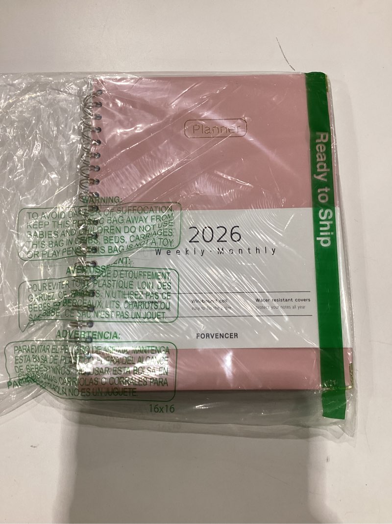Condition photo showing Good Condition for forvencer 2026 planner, hardcover calendar planner weekly and monthly, jan 2026 - dec 2026, 8.5" x 11", spiral daily organizer for home school, pink pink 8.5" x 11" (jan 2026-dec 2026)