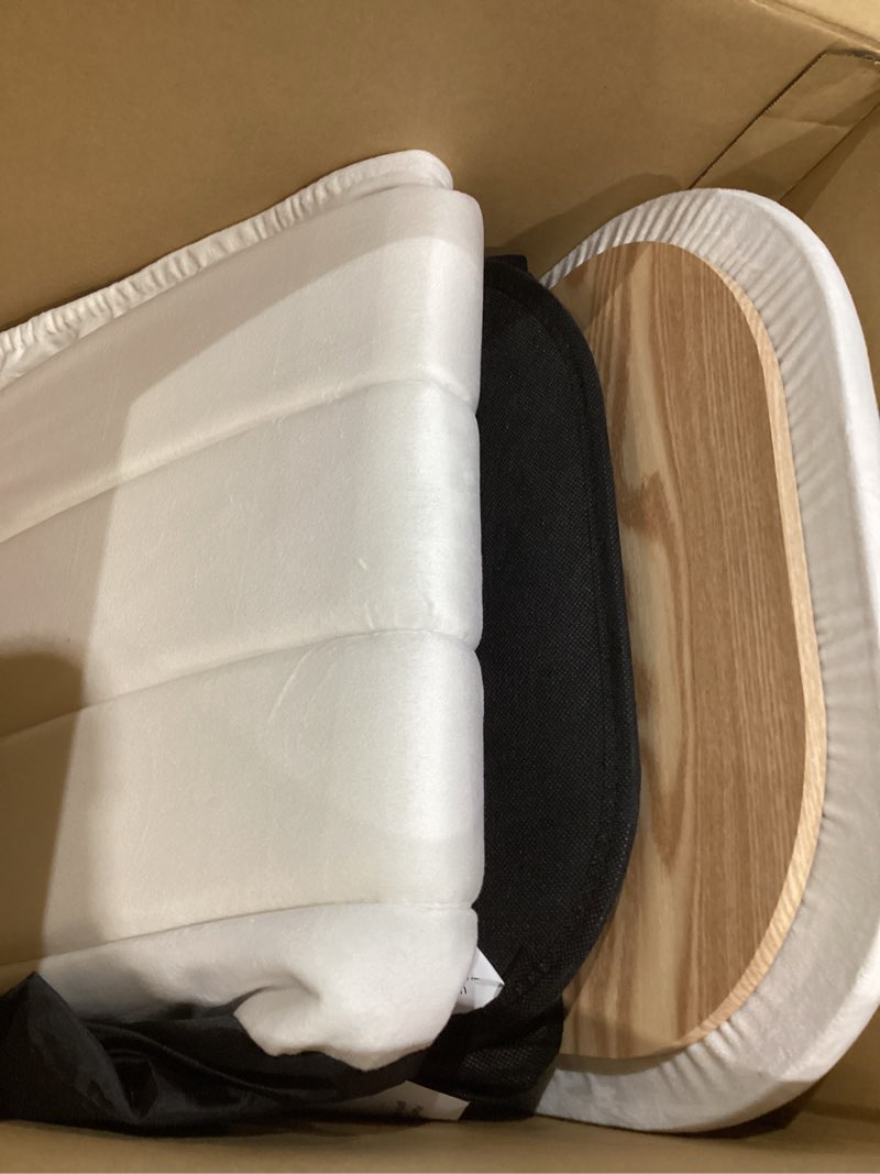 Condition photo showing Good Condition for b fsobeiialeo velvet storage ottoman with tray, square folding ottoman with storage coffee table foot rest for dorm room, living room white, 15"x15"x15" 15"×15"×15" white