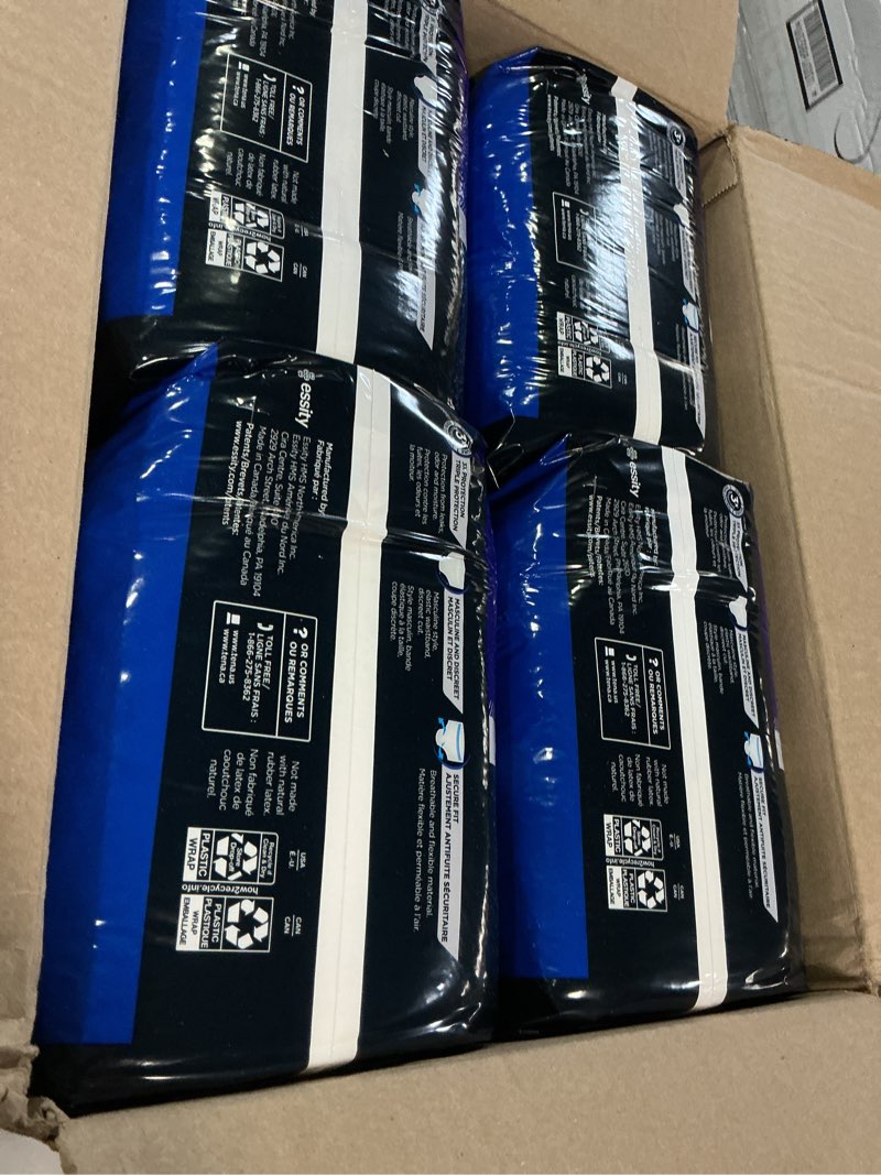 Condition photo showing New/Like New for tena men overnight extra coverage incontinence underwear, adult diapers, small/medium (waist sizes 34in-50in), 56 count (4 packs of 14) small/medium 56