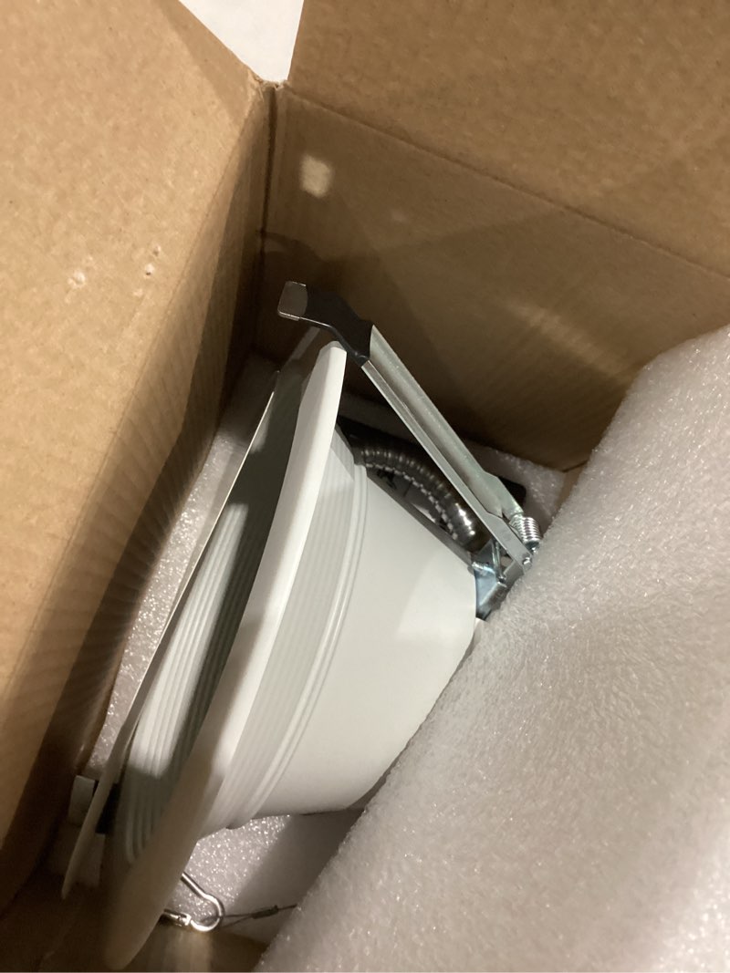 Condition photo showing Good Condition for 8 ps 6 inch 120-277v led recessed lighting with j-box, wattage adjustable 12/16/20w,3 color selectable 3000k-5000k, 0-10v dimmable, ic rated,canless led downlight, ul listed -1 pack