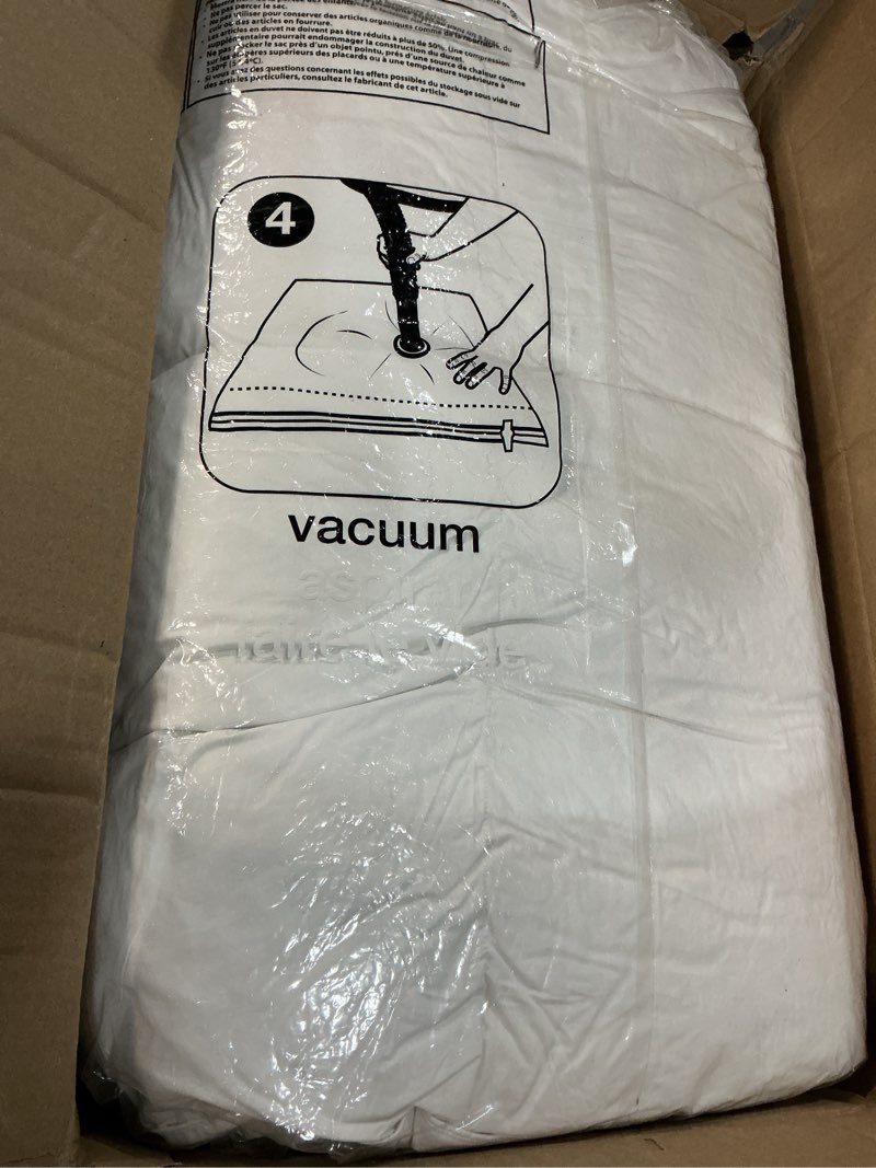 Condition photo showing As Is for 3 inch white goose feather mattress topper,queen feather bed topper,mattress cover with straps,ultra soft pillowtop,100% cotton fabric(60”x80”) queen white