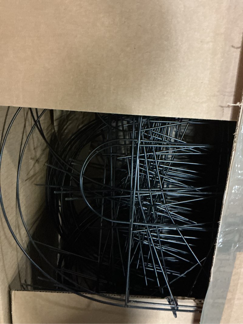 Condition photo showing As Is for forehogar decorative black garden border fence 18inx50ft metal wire edging flower bed folding fences panel outdoor garden fencing patio edge landscape for yard black-18?x50? black