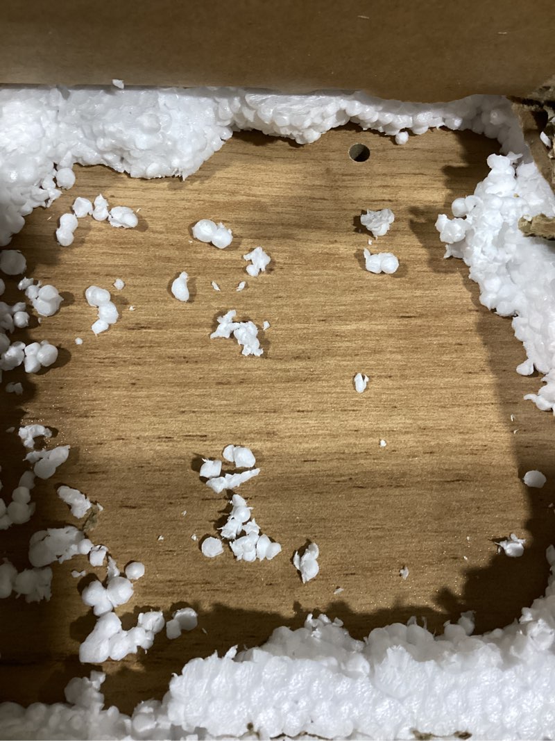 Condition photo showing Good Condition for smuxee shoe cabinet with 2 flip drawers, 23.6" oak hidden shoe storage cabinet with line groove design, freestanding shoe organizer cabinet for entryway, hallway, living room 23.6" (60 cm) oak with flip drawers