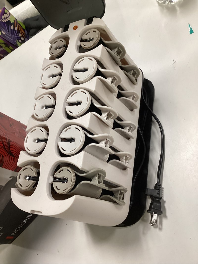 Condition photo showing Good Condition for Remington Shine Therapy Argan Oil & Keratin Treated Hot Rollers Set, Professional Hair Curlers for Setting All Hair Lengths from Short and Medium to Long