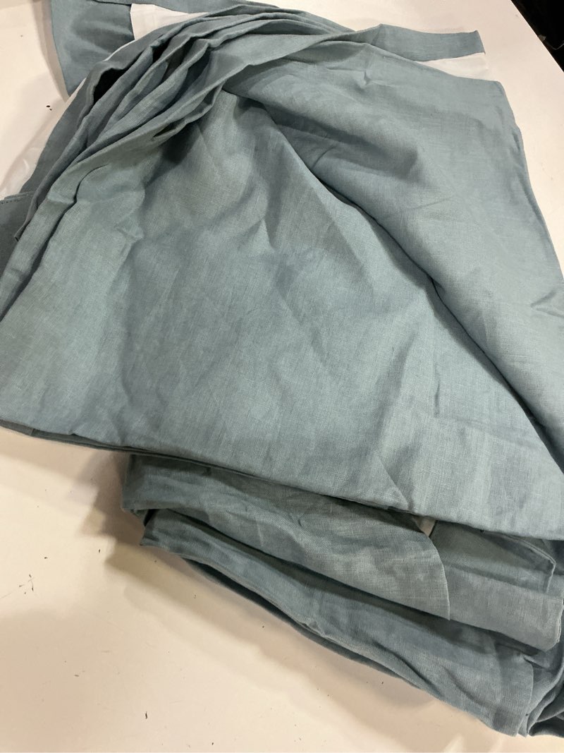 Condition photo showing Good Condition for quince, european linen curtain (one-panel)  48x96 inch/chambray