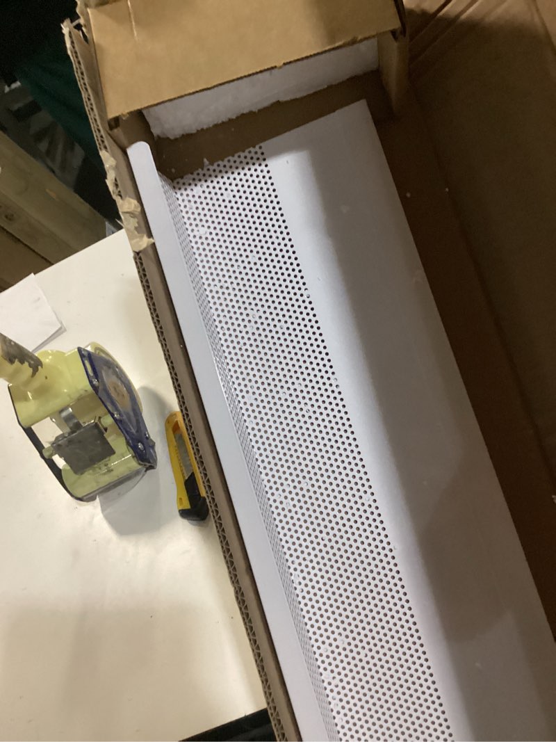 Condition photo showing As Is for White Mesh Shelf metal