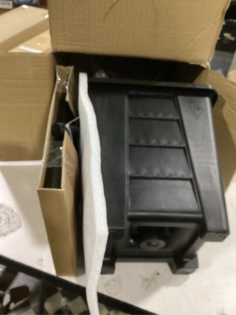 Condition photo showing As Is for 59" solar lamp post with planter 2-in-1, solar post lights outdoor waterproof, dusk to dawn warm yellow lights, outdoor planter for real or fake flowers, solar lights for lawn, patio, front/back door