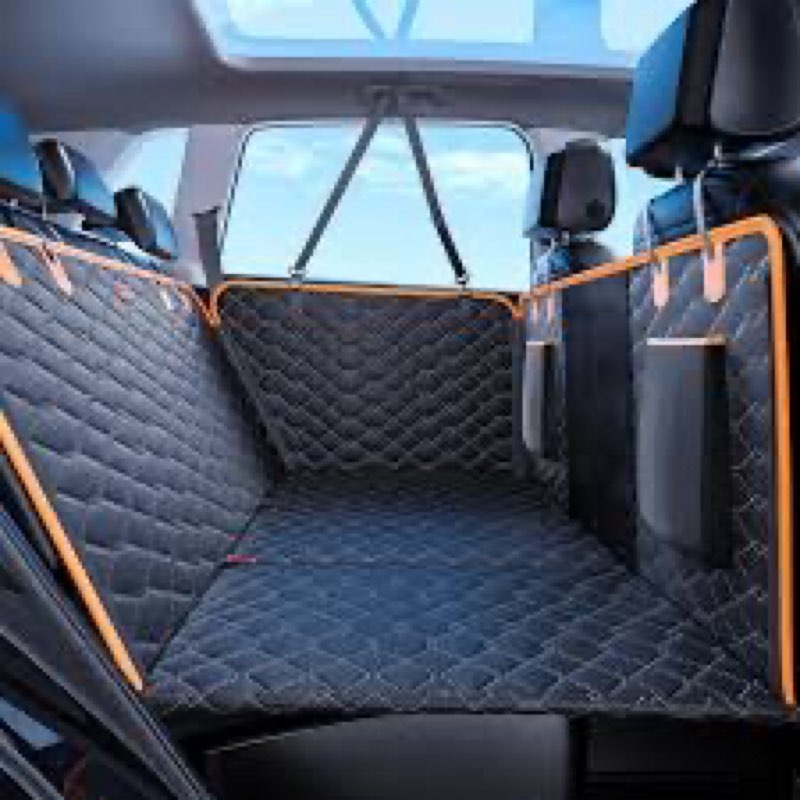 MIXJOY Back Seat Extender for Dogs, Hard Bottom Dog Car Seat