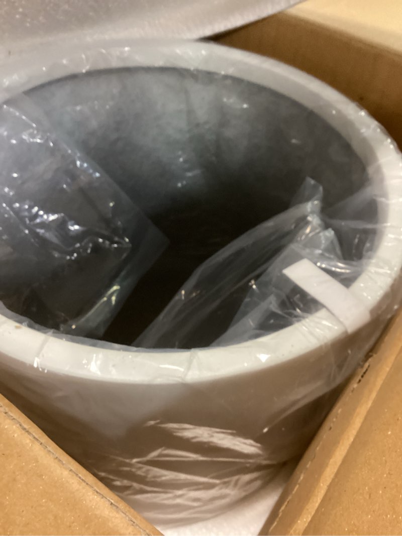 Condition photo showing Good Condition for Fox & Fern 14.6 Inch Extra Large Planter — Premium Lightweight Fiberstone Matte White Plant Pot with Drainage Plug; Big Planter for Indoor & Outdoor Use; Weather Resistant & UV Resistant 15 Inch Matte White