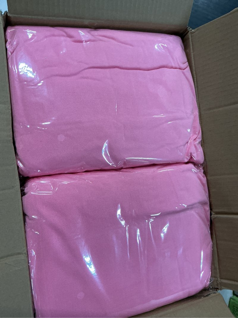 Condition photo showing New/Like New for keywave cocktail table tablecloth with skirts - 24x43 inch wavy spandex high top cocktail table covers, ruffle drape highboy tablecloth reusable for party wedding cake standing table, pink, 6 pack 24 x 43 in - 6 pack pink