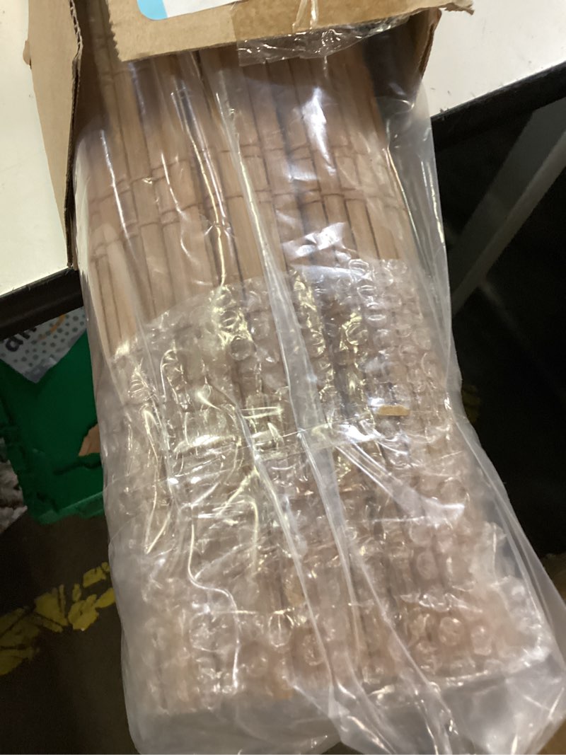 Condition photo showing Good Condition for lazblinds no tools no drill cordless bamboo roman shades, light filtering window treatment, roll up bamboo blinds for window 38'' w x 64'' h, ceylon light russet ceylon light russet 38'' w x 64'' h