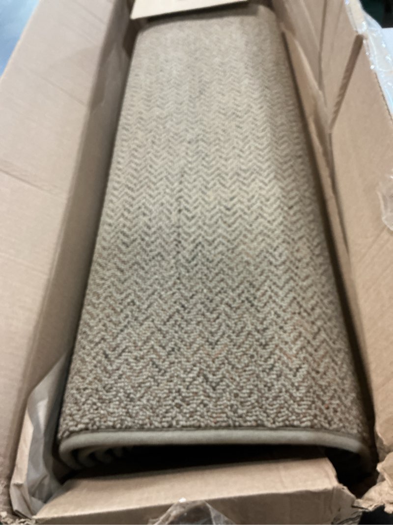 Condition photo showing As Is for COSY HOMEER Hallway Runner Rug 2'7"x10' Non Slip Washable Entryway Runner Rugs Absorbent Stain Resistant Carpet Rug Runners for Hallways,Entrance and Laundry Room,Taupe Taupe 2'7" x 10' (Rectangular)