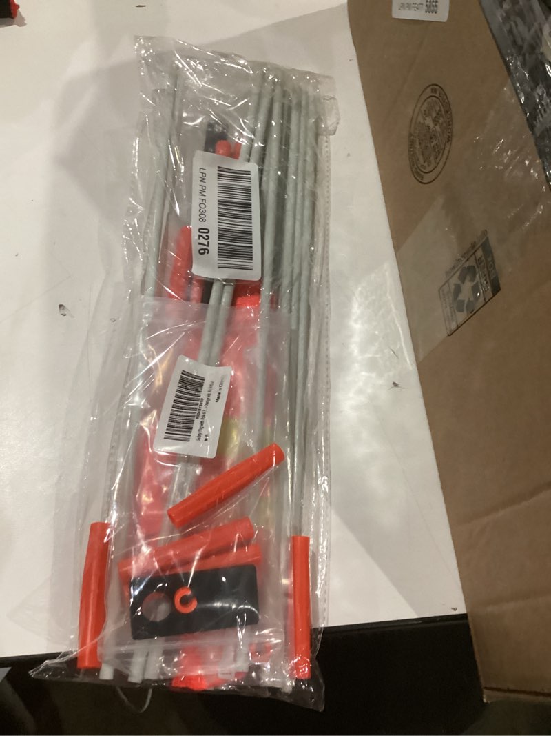 Condition photo showing As Is for 2 Pcs Bike Flags with Pole 6 Feet Adjustable Height Heavy Duty Fiberglass Pole Polyester Tear-Resistant Waterproof (Orange with Reflective Strip? 2 Pcs Orange with Reflective