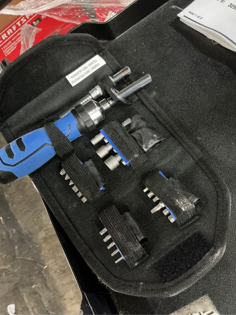 Condition photo showing As Is for kobalt 27 -piece 3-in ratcheting multi-bit replaced combination tip screwdriver set