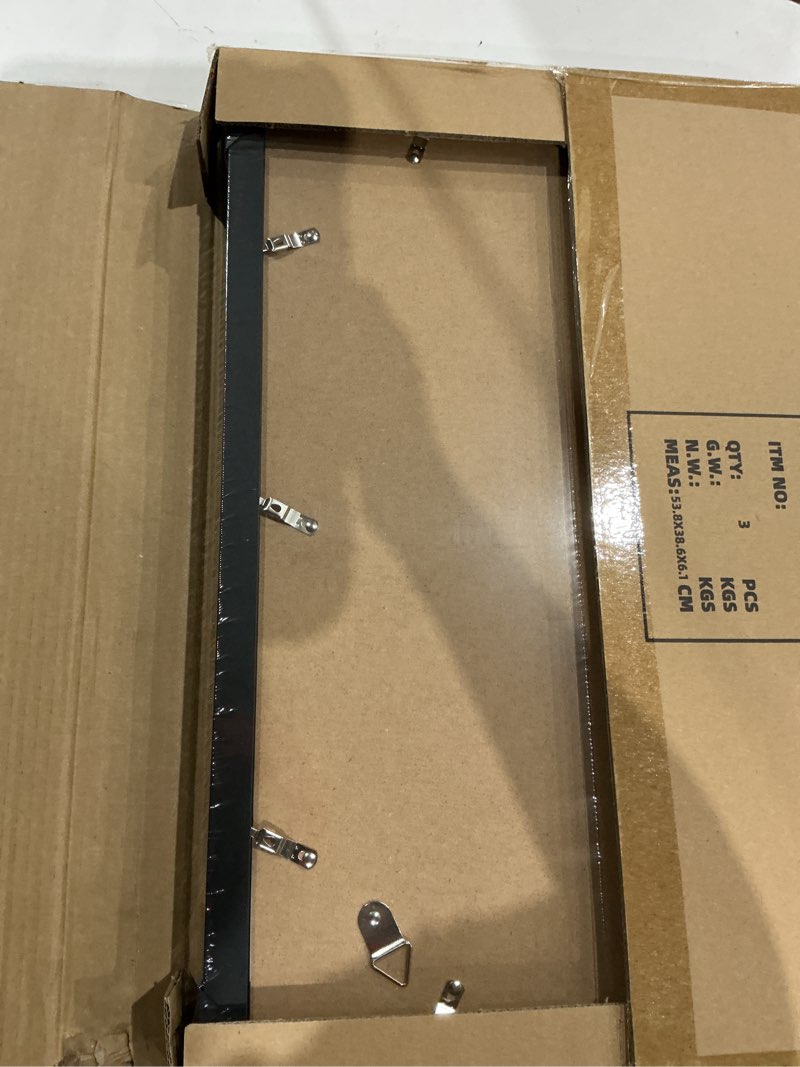 Condition photo showing Good Condition for yeskay 13x19 picture frame 3 pack - black poster frame display pictures 11x17 with mat or 13 x 19 without mat for wall hanging horizontal and vertical black 13x19(3pk)
