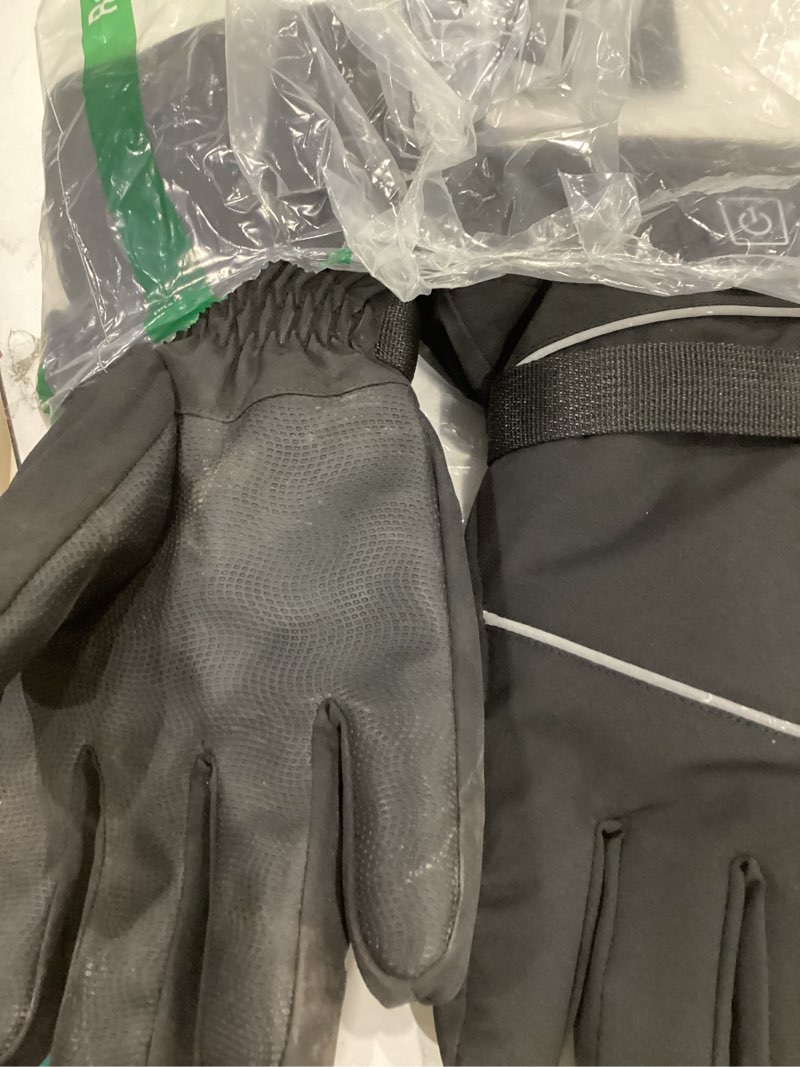 Condition photo showing As Is for heated gloves for men women, rechargeable electric heated gloves with touchscreen & 3 heating modes, waterproof windproof motorcycle heating gloves for winter work skiing medium