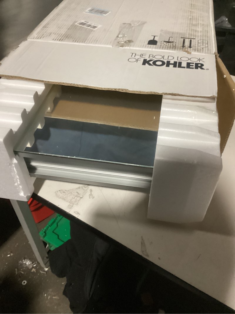 Condition photo showing Good Condition for kohler 55060-na embark slim medicine cabinet mirror, adjustable shelves, bathroom organizers and storage, 16 in. w x 20 in. h flat edge 16 in. x 20 in.