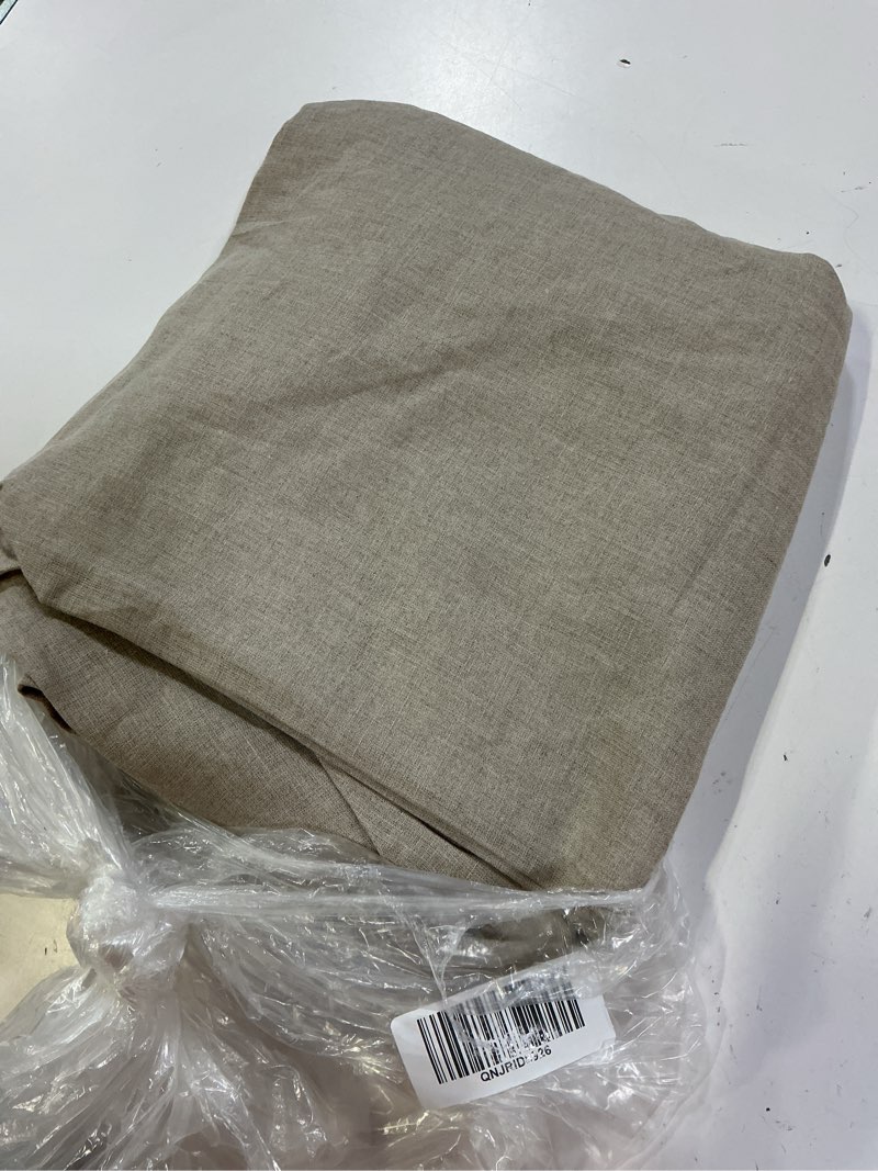 Condition photo showing Good Condition for european linen true blackout curtain, 48x84, dark flax