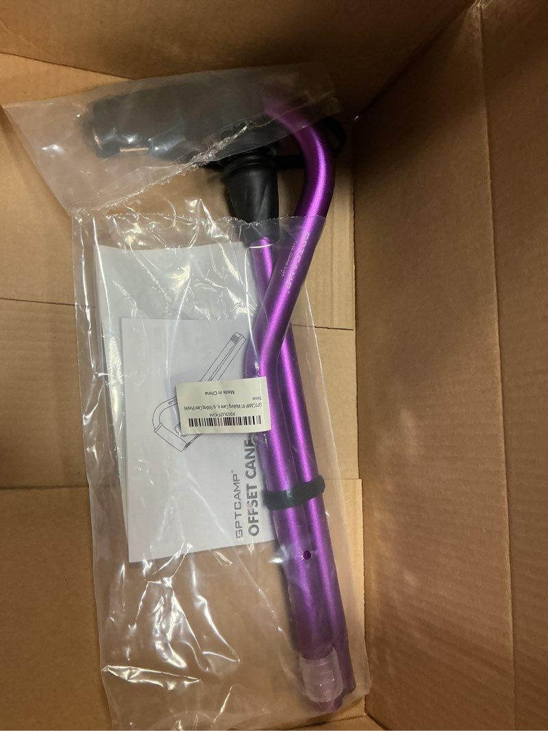 Condition photo showing Good Condition for gptcamp walking cane and walking stick for men women,lightweight folding canes with offset soft cushioned handle,adjustable & collapsible,mobility & leg surgery recovery -purple