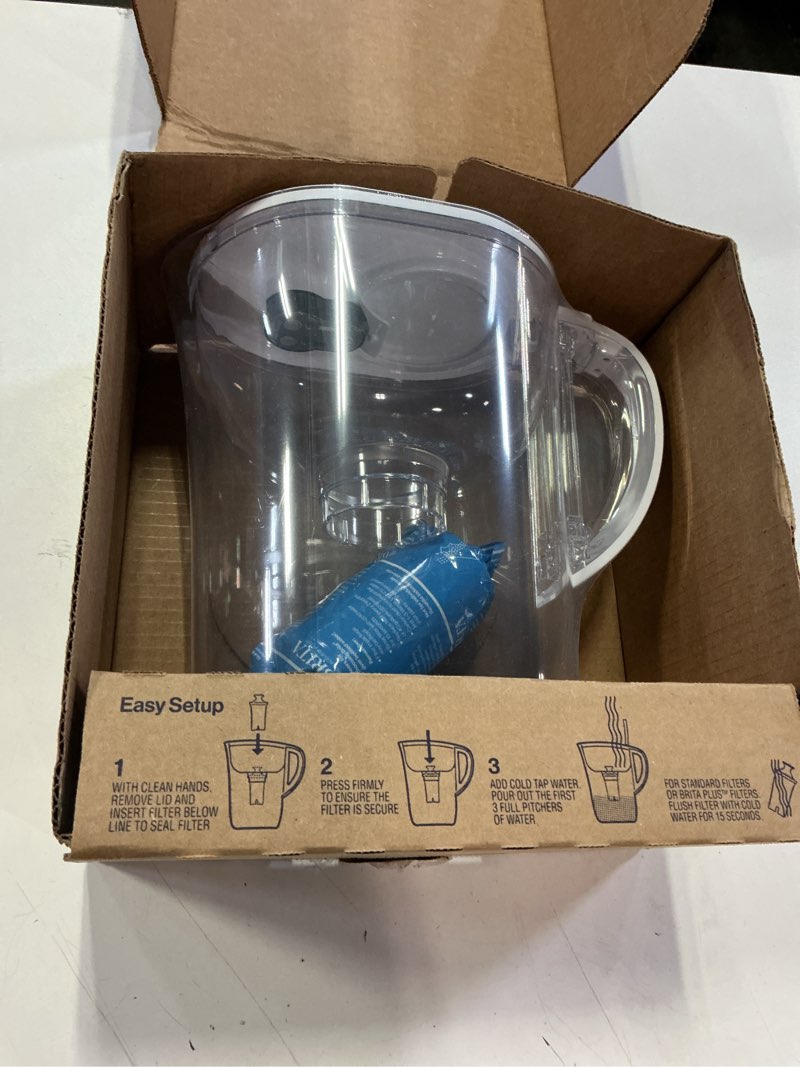 Condition photo showing Good Condition for brita large 10 cup water filter pitcher, 1 britaplus filter, everyday, clear (package may vary) plus white