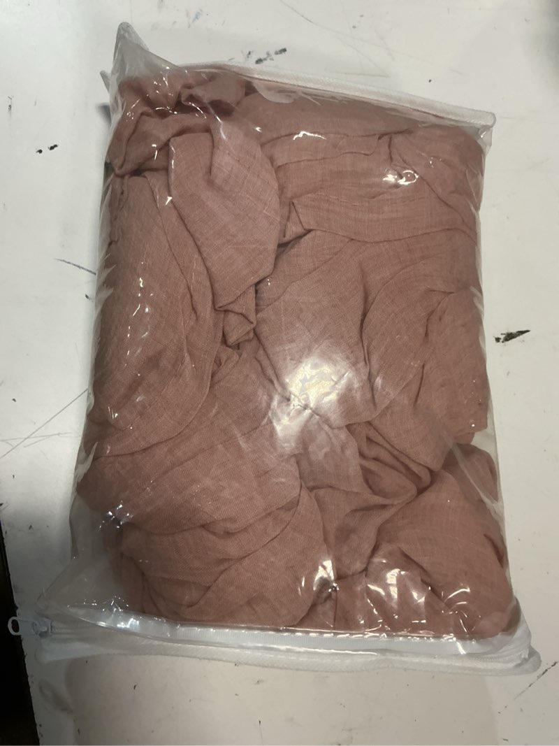 Condition photo showing Good Condition for anpark elegant blush pink sheer curtains 90 inches long for living room, cotton linen textured light filtering crinkle sheer drapes bedroom natural voile curtains rod pocket, w52 x l90 in, 2 panels 52"w x 90"l (pack of 2) blush pink
