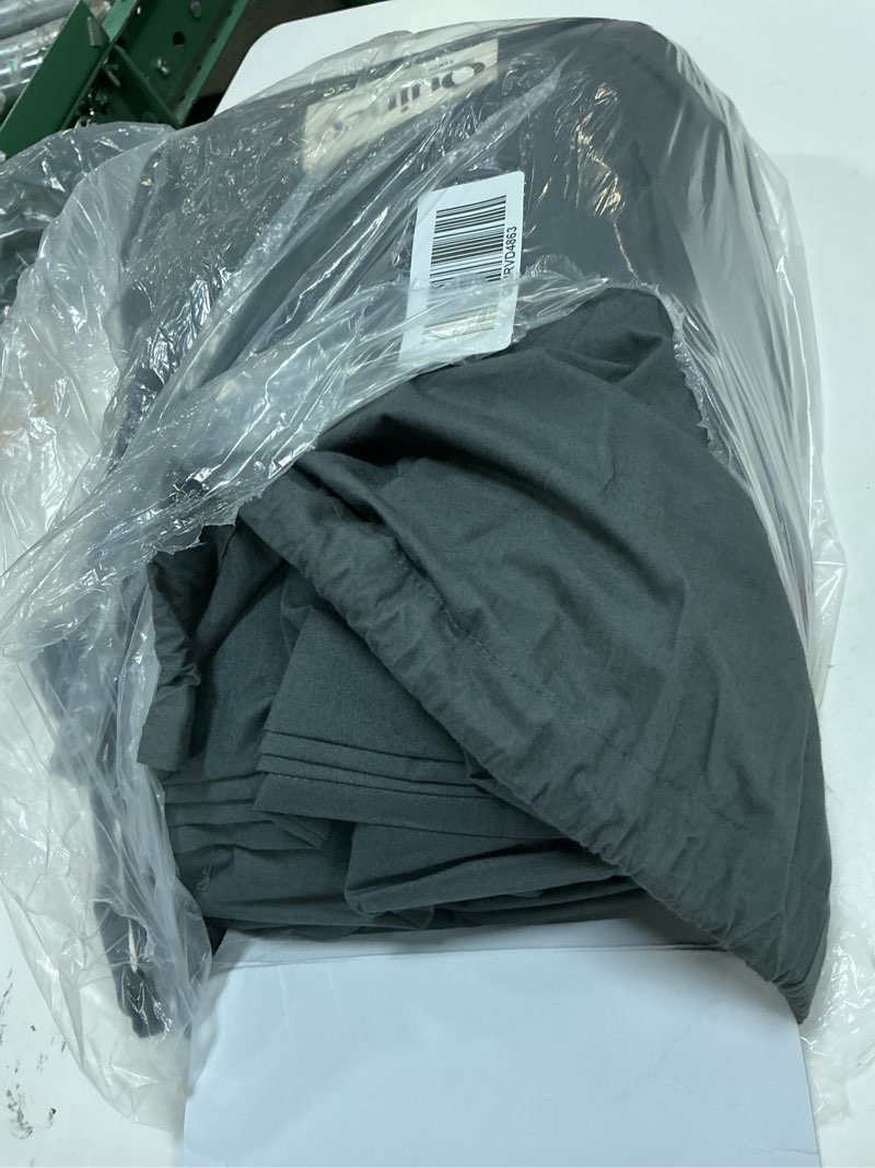 Condition photo showing As Is for organic brushed cotton deluxe bedding bundle, full, nightfall