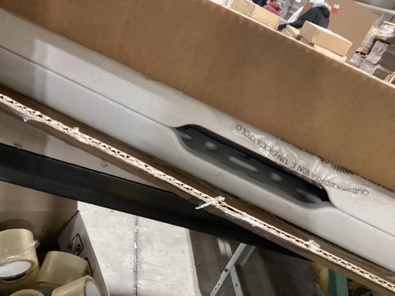 Condition photo showing Good Condition for Folding Table 4 Foot Portable Heavy Duty Plastic Fold-in-Half Utility Table Small Indoor Outdoor Adjustable Height Folding with Carrying Handle, Camping and Party,White | Portable, Heavy Duty, Fold-in-Half, Indoor Outdoor, Adjustable Height, Folding