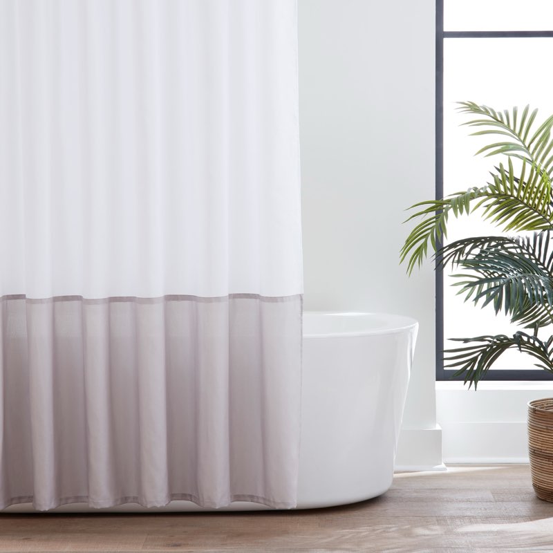 origin 21 72.0-in w x 72-in l white solid polyester shower curtain |