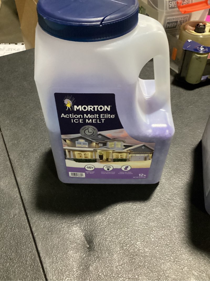 Condition photo showing New/Like New for 12 lb. ice melt elite blend jug