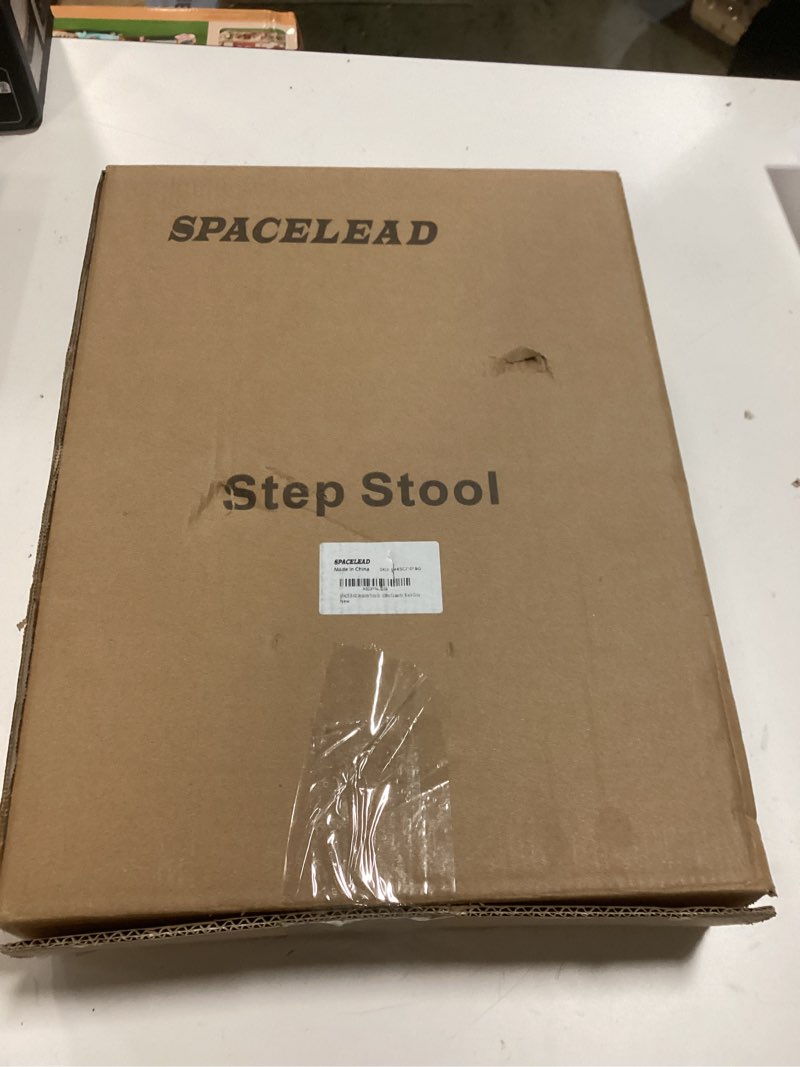 Condition photo showing New/Like New for spacelead mobility step stool for adults & seniors, anti-slip bathroom step stool, portable stair assist indoor/outdoor, platform step for kitchen, office, and bedroom, 600lbs capacity, black-gray