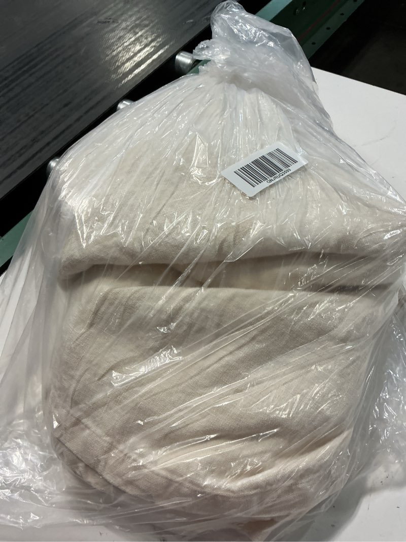 Condition photo showing Good Condition for vintage wash european linen bed cover, king/cal king, oat