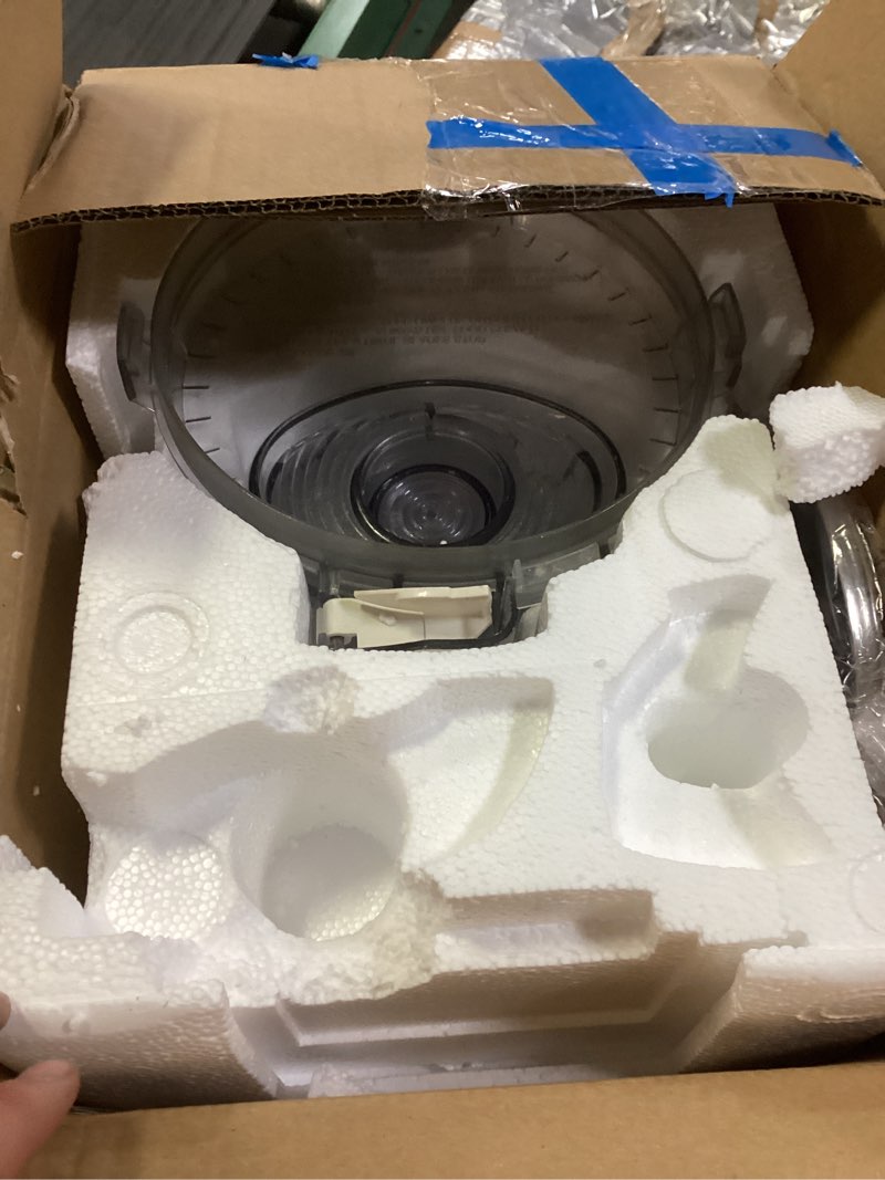Condition photo showing As Is for cuisinart food processor, 14-cup vegetable food chopper for mincing, dicing, shredding, puree & kneading dough, 720-watt motor, stainless steel, dfp-14bcny 14-cup stainless steel