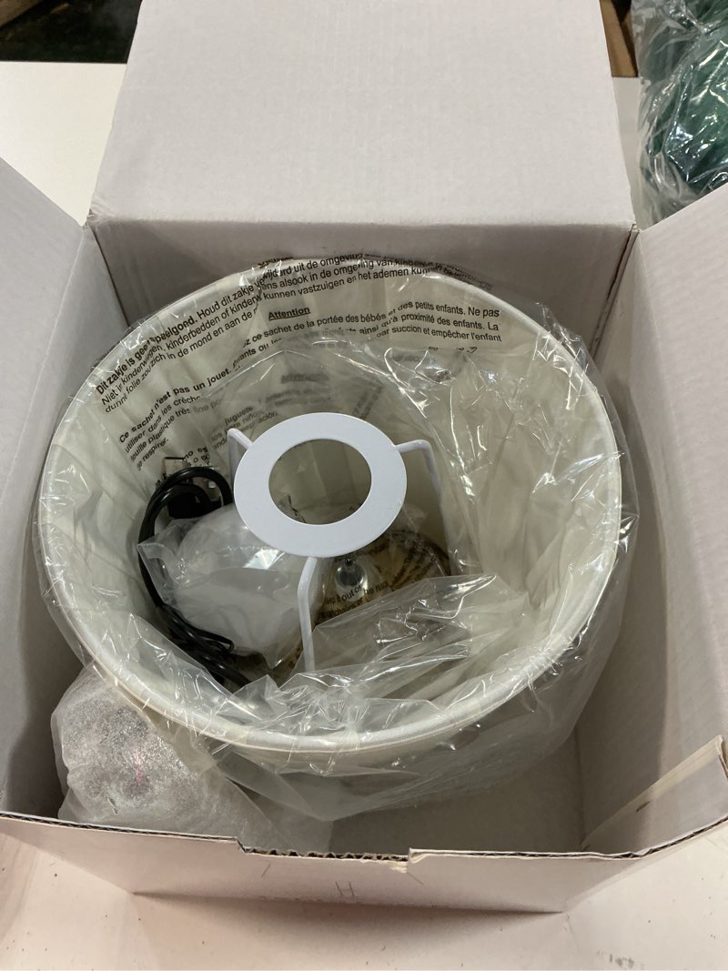 Condition photo showing Good Condition for KDG Portables Cordless Table Lamp, Fabric Shade Desk Lamp, 4000mAh Rechargeable Battery Powered Lighting, Dimmable Light for Dining Room, Bedroom, Bedside, Bar, Night Light, Camping, Balcony (Bronze) Bronze + Beige Lampshde