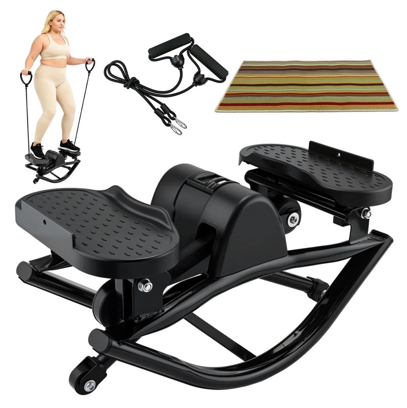 rock stepper, side to side rocker stepper machine, low-impact lateral steppers for knees and joints, u-shaped rock stepper machine for home workout