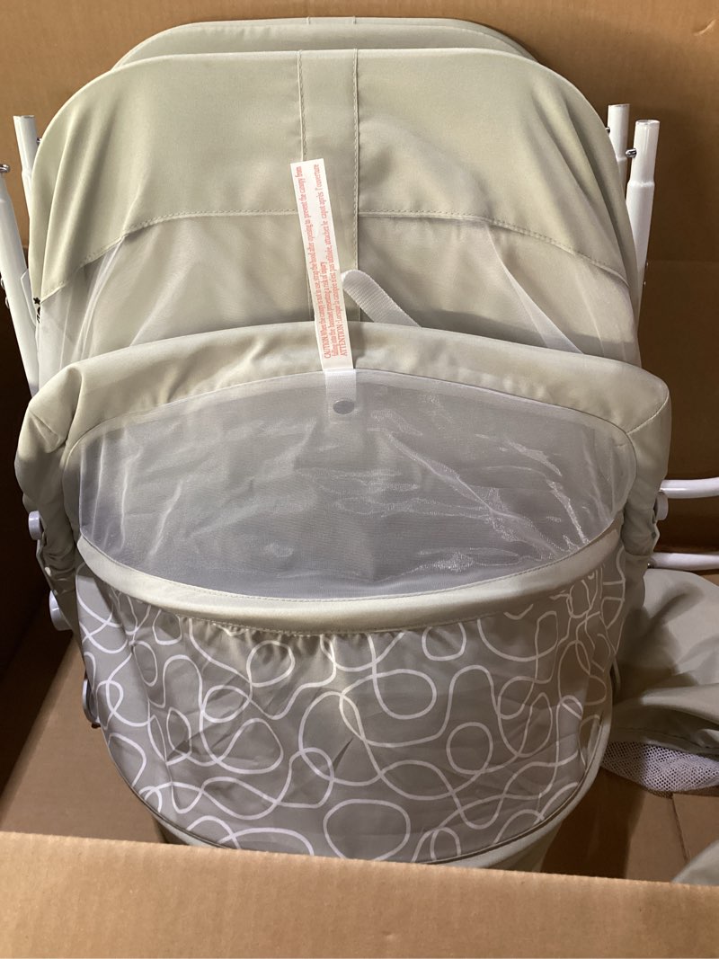 Karley Bassinet for Newborns | Award-Winning 2021 National Parenting Product & Mom’s Choice Winner | Portable Lightweight Bassinet with Adjustable Canopy, Dual-Sided Mattress & Storage Bag Light Gray
