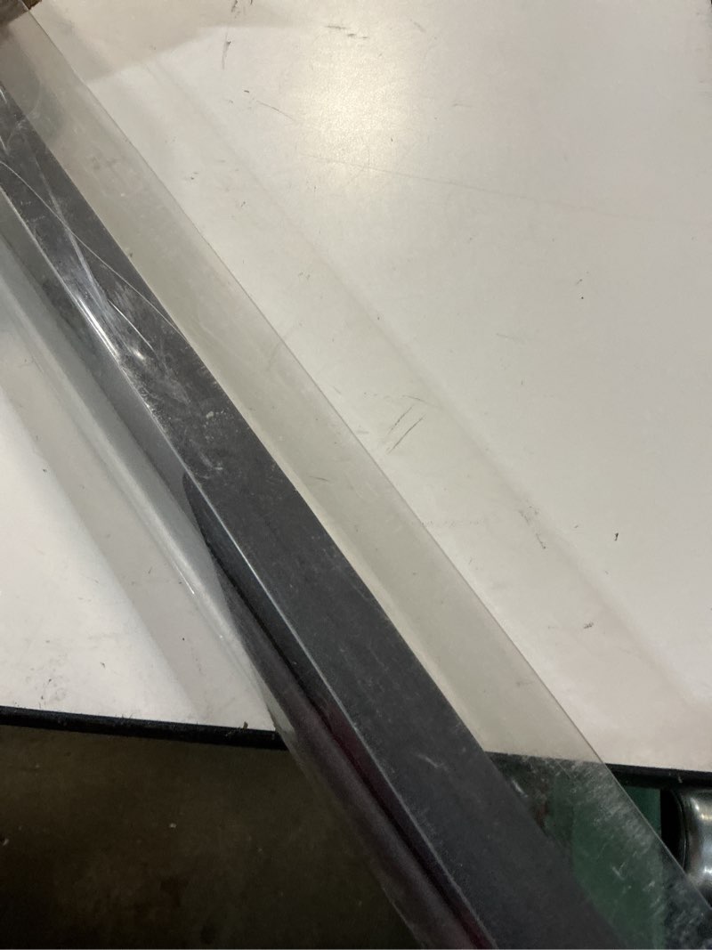 Condition photo showing As Is for nutro chill 100% blackout roller shade, blackout blinds for bedroom windows, uv protection fabric window shades for home and office charcoal gray 60"w x 68"h