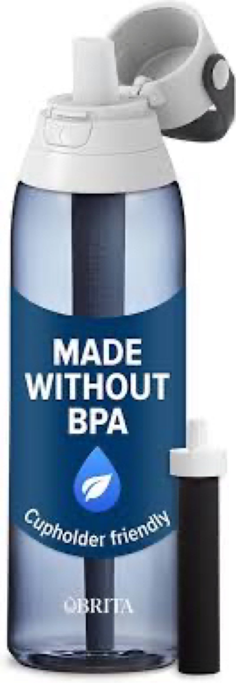 brita hard-sided plastic premium filtering water bottle, bpa-free, reusable, replaces 300 plastic wa