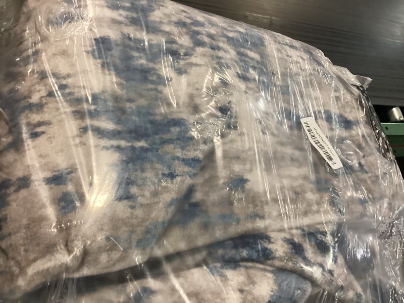Condition photo showing New/Like New for washable area rugs 5'x7' non-slip modern abstract soft for living room entryway bedroom nursery, print pattern, blue grey navy gray blue/gray 5' x 7' (rectangular)