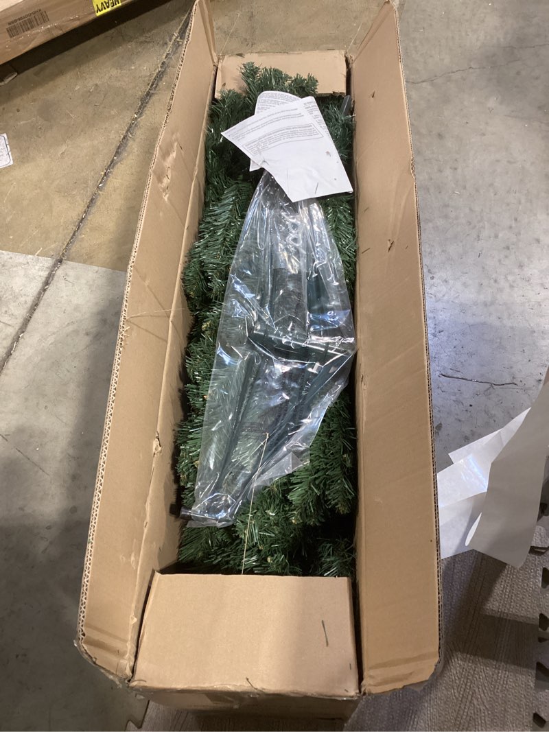 Condition photo showing As Is for KI Store 7ft Christmas Tree with Decorations and Lights Classic All-in-ONE Completed Christmas Tree Set Including 7ft Artificial Xmas Tree, Ornaments, USB LED String Lights with Remote and Timer Woodland