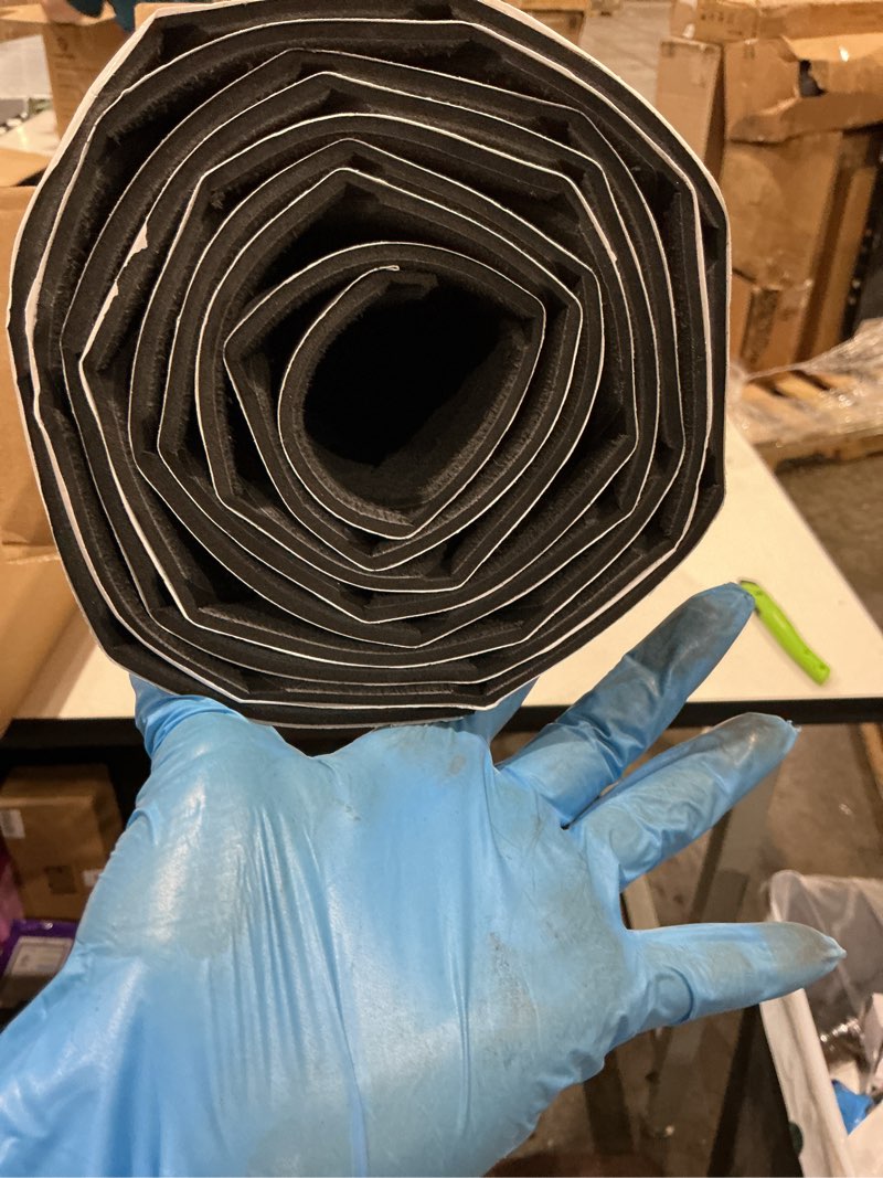 Condition photo showing Good Condition for boat flooring eva foam decking marine non-slip self-adhesive flooring for motorboat fishing boat rv yacht kayak swimming pool 110.2''/102.3''/94.5''/86.6''/59''/x37.4'' 110.2 x37.4 inch hexagon pattern dark grey and black