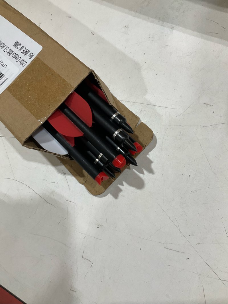 Condition photo showing Good Condition for carbon crossbow bolts 16 18 20 inch hunting archery arrows with 4" vanes replaced arrowhead tip (pack of 12) 16 inch
