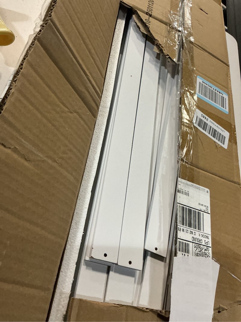 Condition photo showing Good Condition for high radiator cover wood cabinet: external 36 inch height white medium heater covers internal heights 35.5 inch vertical slats modern tall radiators shelf thicken mdf wooden kitchen bedroom cabinet vertical-m h36.22" x w43.7" x d7.5"