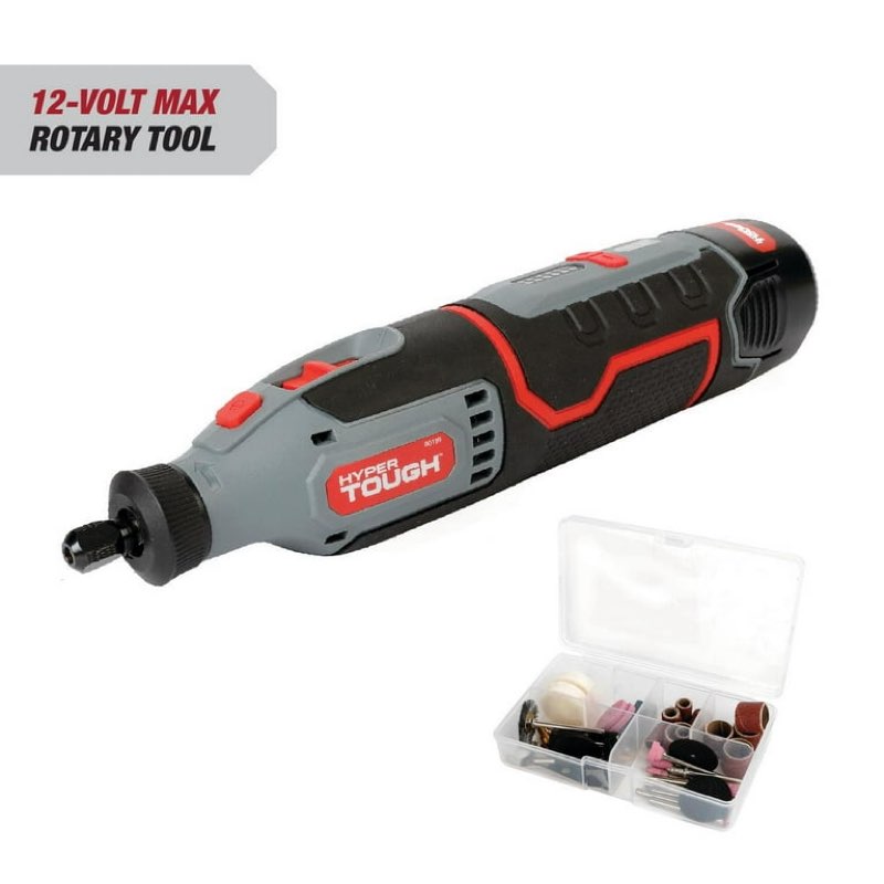 Hyper Tough 12V Max Cordless Rotary Tool with 40-Piece Accessory Kit