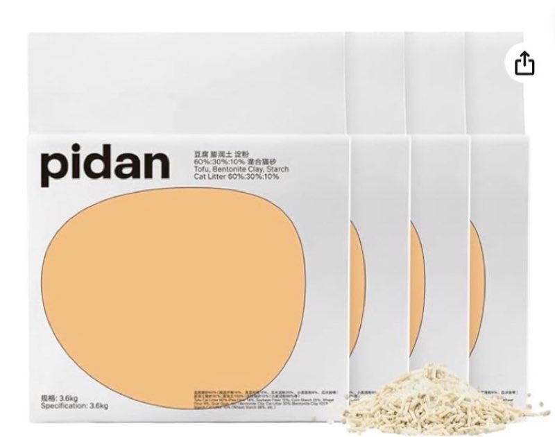 Tofu, Bentonite Clay, Starch Cat Litter 60%:30%:10: 3.6kg 4 Packs