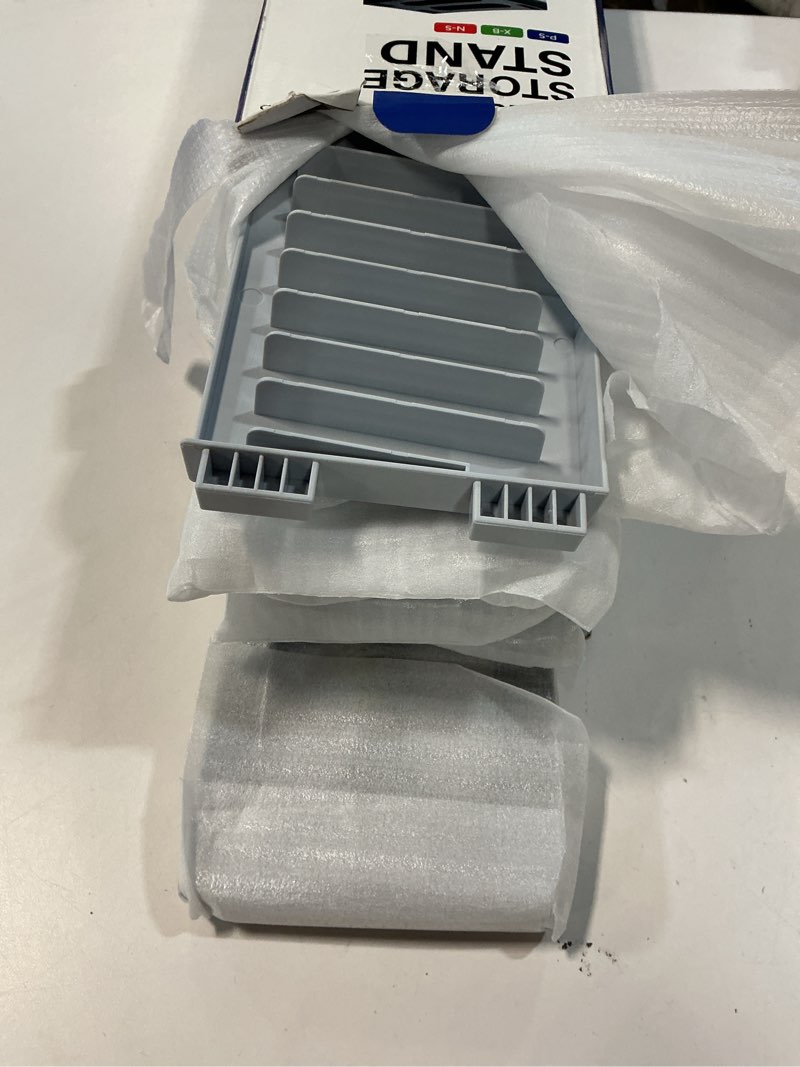 Condition photo showing Good Condition for Nargos Video Game Storage Stand Tower for PS5/ PS4/ PS3/ Xbox Series S & X/Xbox one Game, Universal Game Disc Holder Vertical Blu Ray Case Organizer