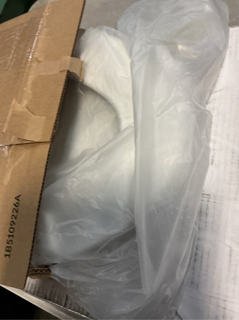 Condition photo showing As Is for Mayfair Linden Slow Close Toilet Seat, Non Slip Heavy Duty Wood, Easy Install, Elongated, White