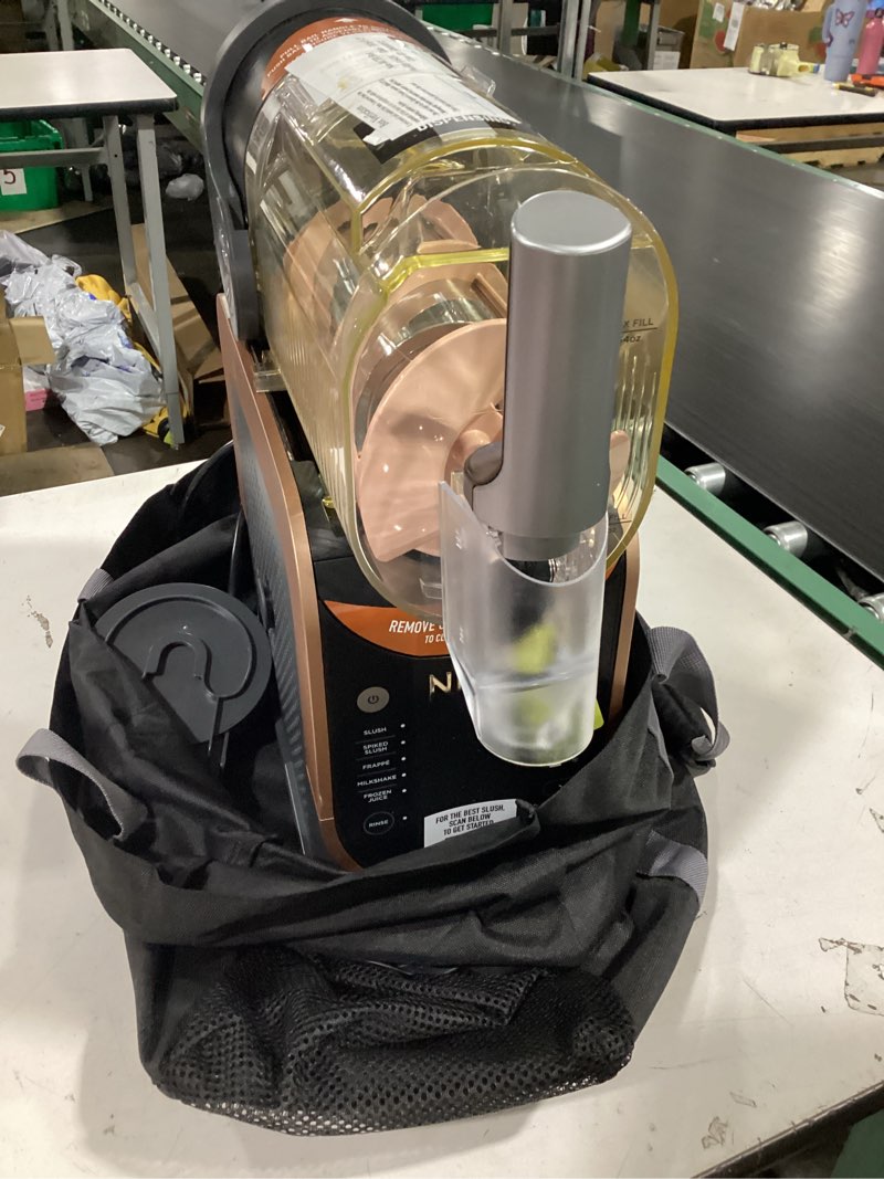 Condition photo showing Good Condition for (rose gold pink)ninja professional maker with rapidchill technology, drink & slushie machine, 5 preset programs, frozen margaritas, frappés, and more,)